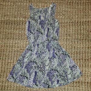 Purple and Black Halter A-line Mini Dress
